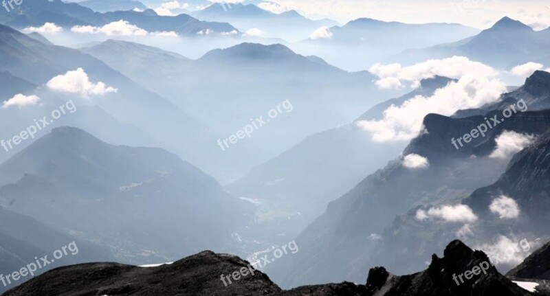 Nature Fog Mountains Spain Cordillera