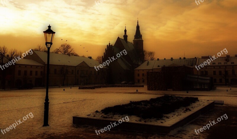 Olkusz Poland The Market Architecture Clouds