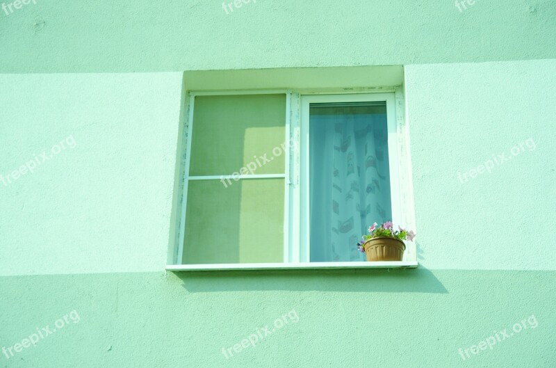 Window Building Ledge Cornice Flower Pot