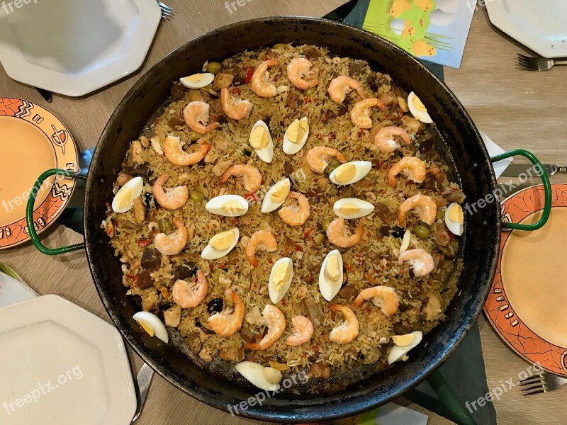 Food Spain Paella Family Dinner