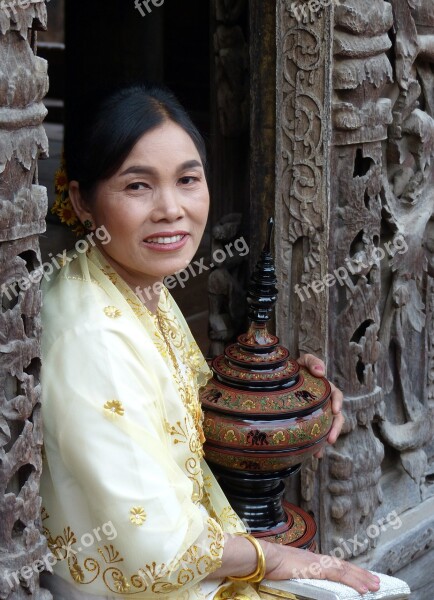 Woman Myanmar Burma Asia Free Photos