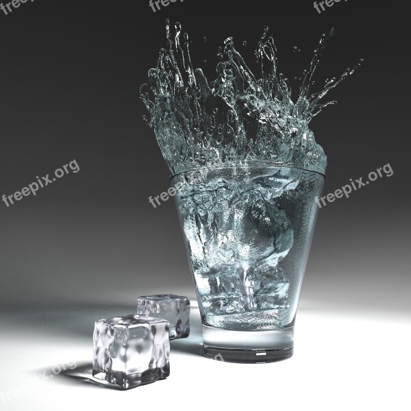 Water Glass Glass Water Fresh Reflections