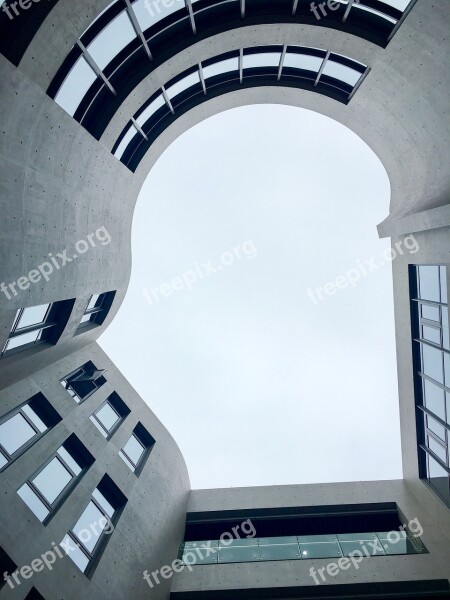 Building Geometry Curve Glass Sky