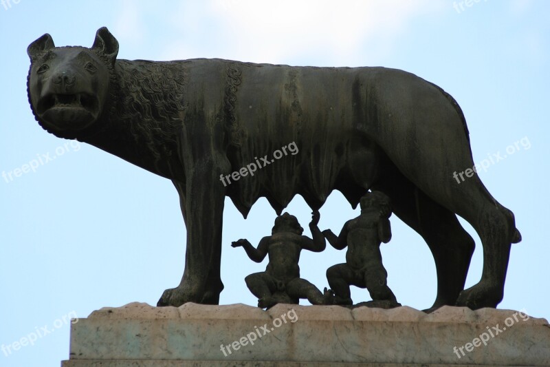 Rome Landmark Capitoline She-wolf Romulus Remus