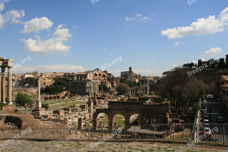 Foro Romano Rome Italy Old Historically