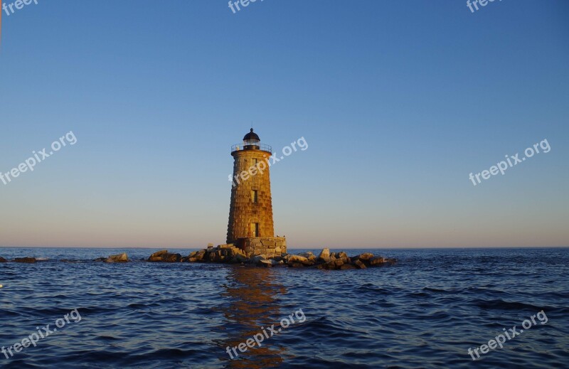 Lighthouse Ocean Atlantic Maritime Twilight