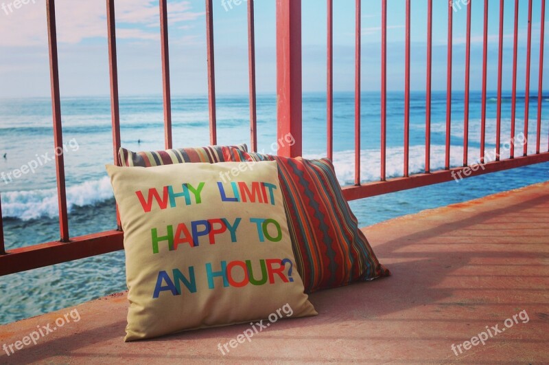 Ocean Pillow Happyhour Mexico Free Photos