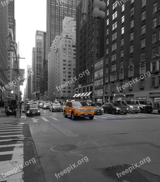 New York City Manhattan Car Usa City