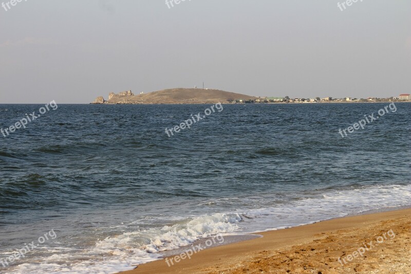 Azov Sea Island Summer Beach