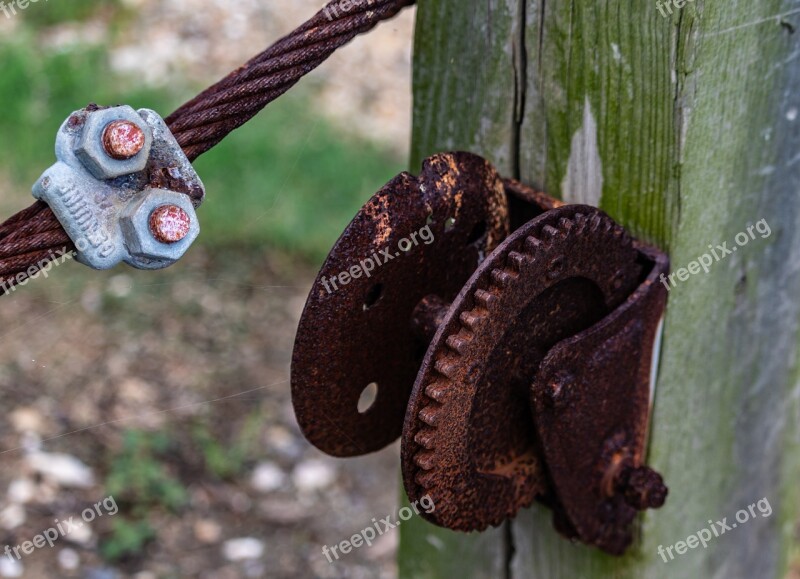 Winch Old Rusted Weathered Rusty