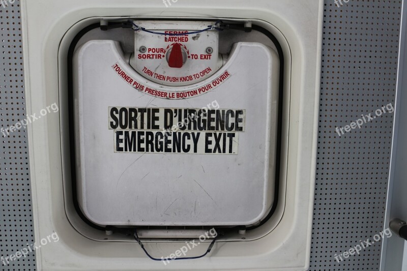 Output Emergency Emergency Exit Symbol White