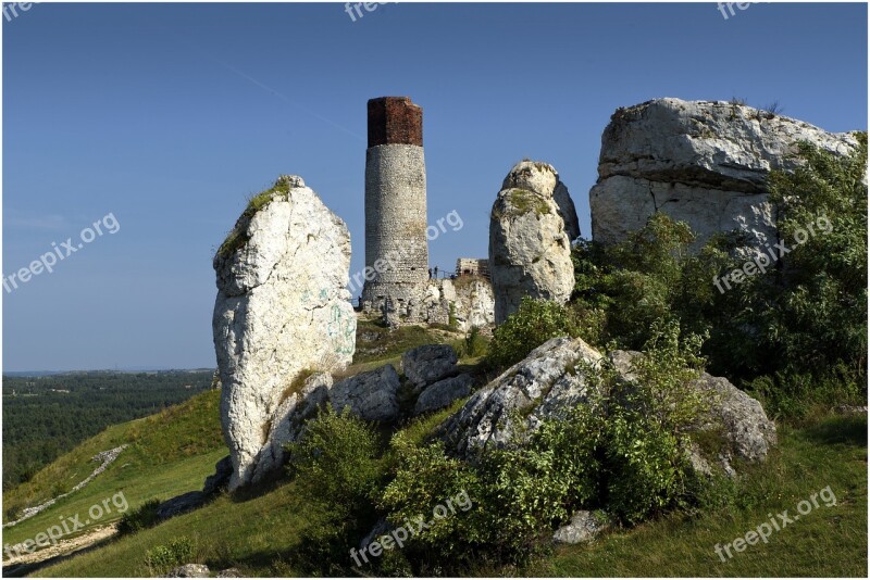 Olsztyn The Ruins Of The Castle Rock Upland