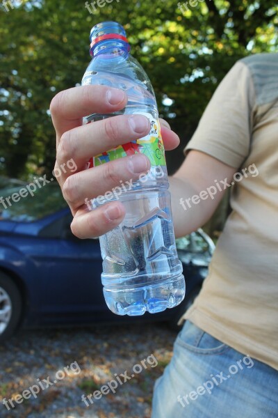 Bottle Plastic Bottle Bottle In Hand The Water In The Bottle Free Photos