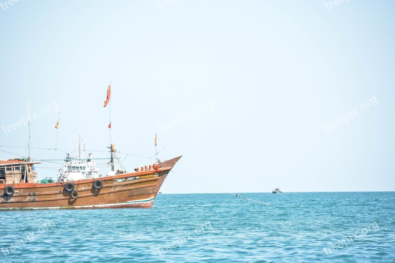 Sea Boat Yacht Indian Ocean Arabian Sea