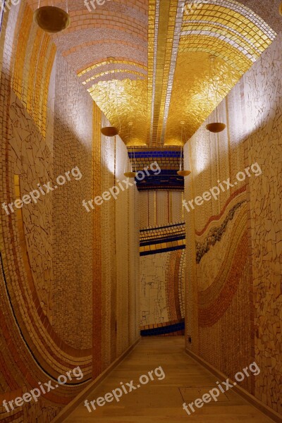 Corridor Generously Sized Mosaics San Giovanni Rotondo Gargano