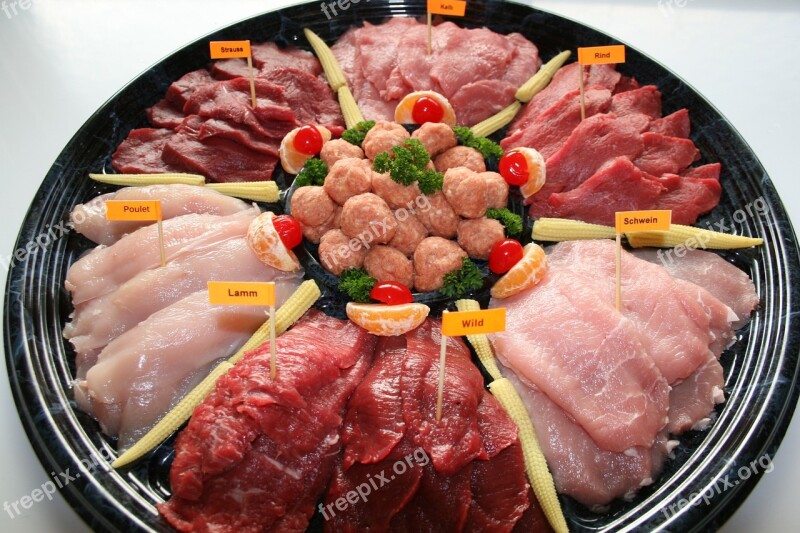 Meat Meat Plate Food Appetizing Eat