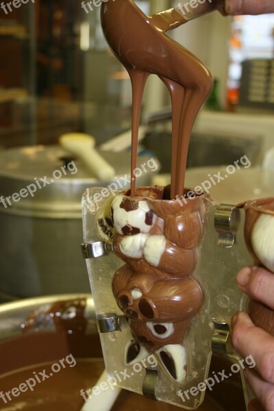 Easter Bunny Pour Chocolate Easter Chocolate Bunny Spring