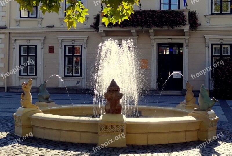 Hungary Sárvár Town Hall Fountain Free Photos