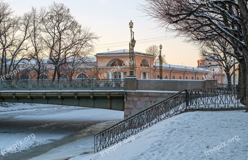 City Spb St Petersburg Russia Winter Beautiful