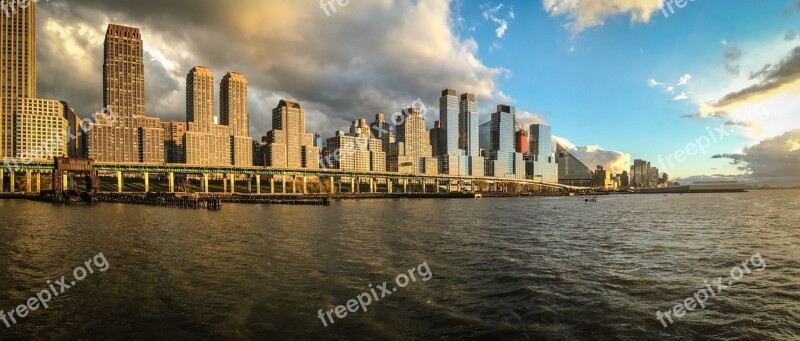 New York Hudson Sk Skyline New York City