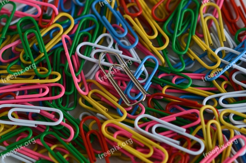 Paper Clips Unique Keep Together Colorful Color