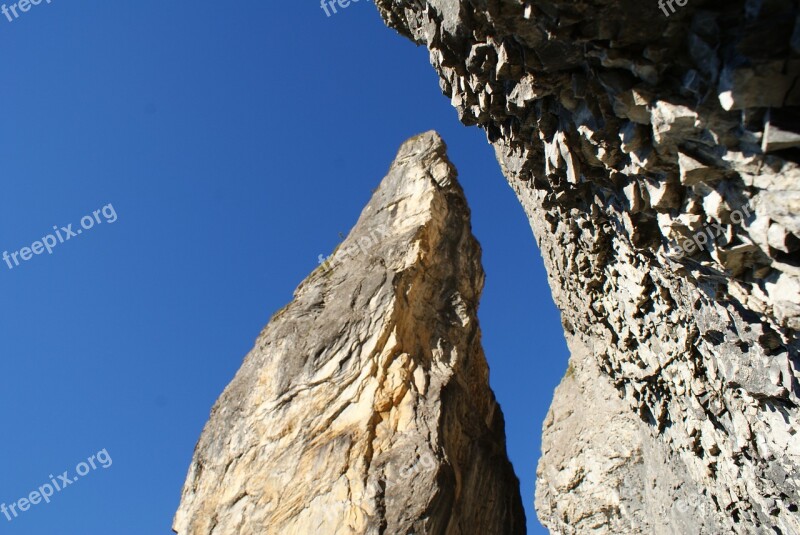 Rock Mountain Landscape Nature Alpine