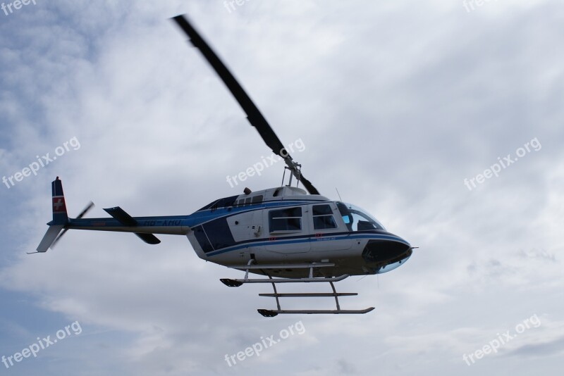 Helicopter Flying Blue Sky Free Photos