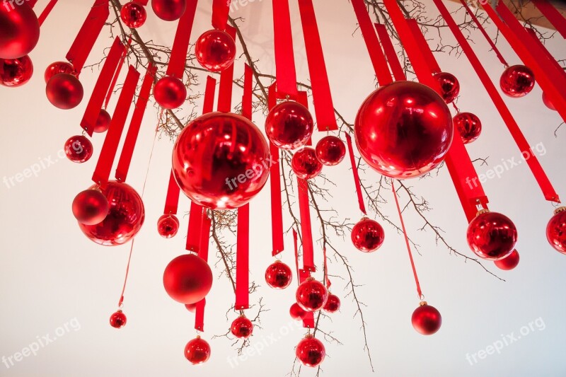 Ball Red Band Christmas Bauble Jewellery