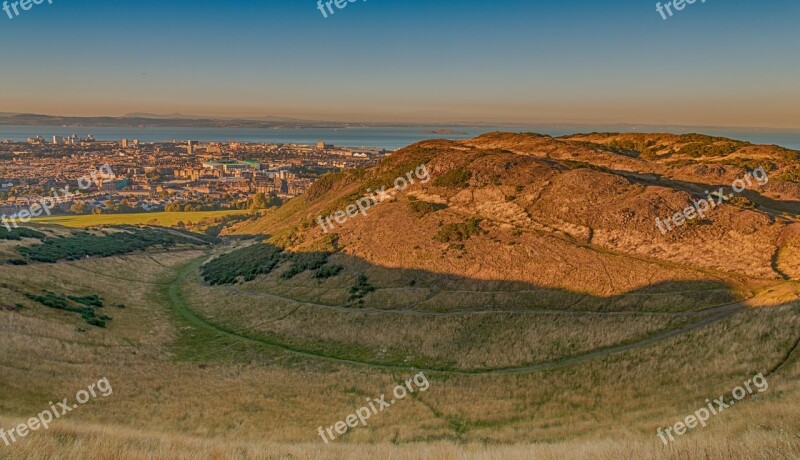 Edinburgh Highlands Scotland Mountain Sunset