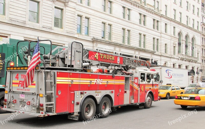 New York Feuerwehrtruck Fdny Firebrigade Fire Truck New York New York City Fire Department