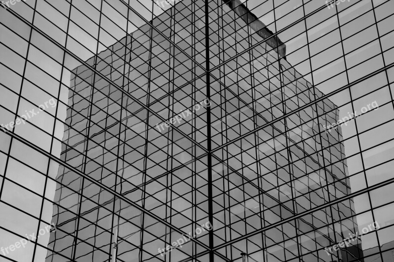 Building Black And White Lines Urban City