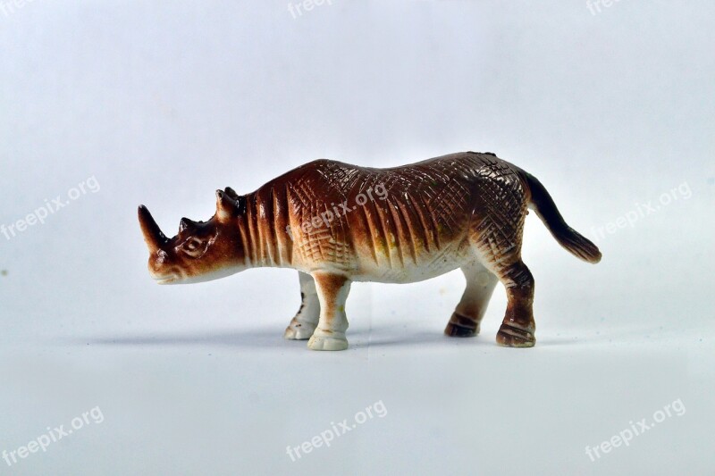 Rhino Toy Icon Fauna Wild