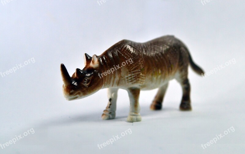 Rhino Toy Icon Fauna Wild