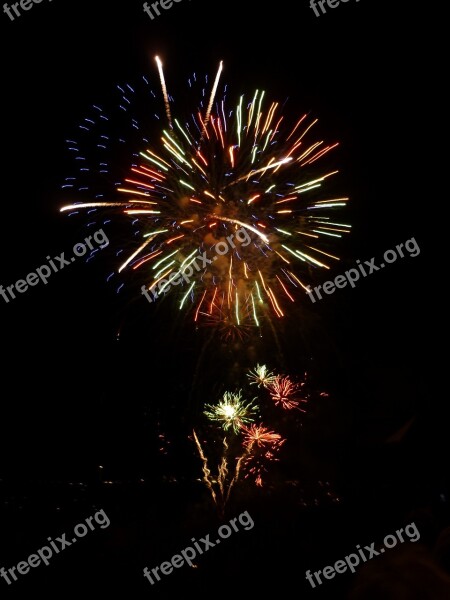 Fire Fireworks Biarritz Free Photos