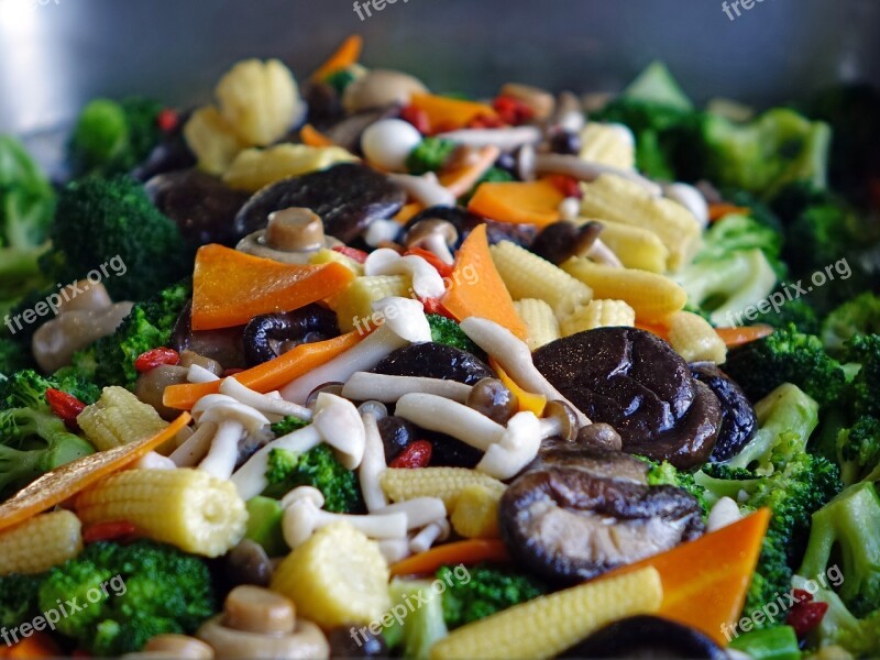 Vegetable Corn Mushroom Carrot Broccoli