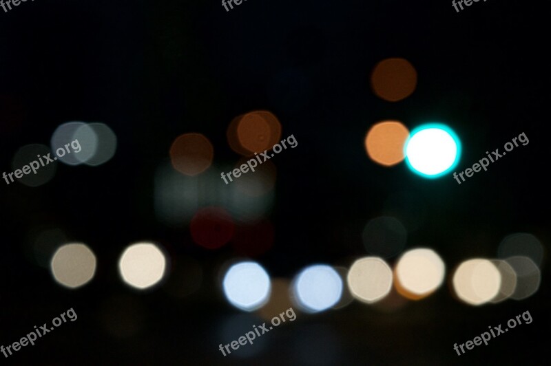 Bokeh Background City Lights Abstract Blurred