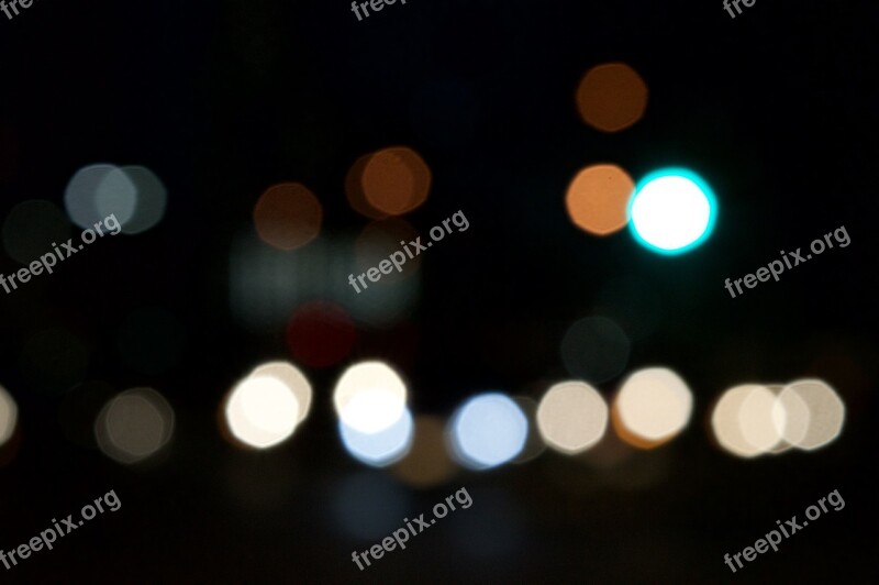 Bokeh Background City Lights Abstract Blurred