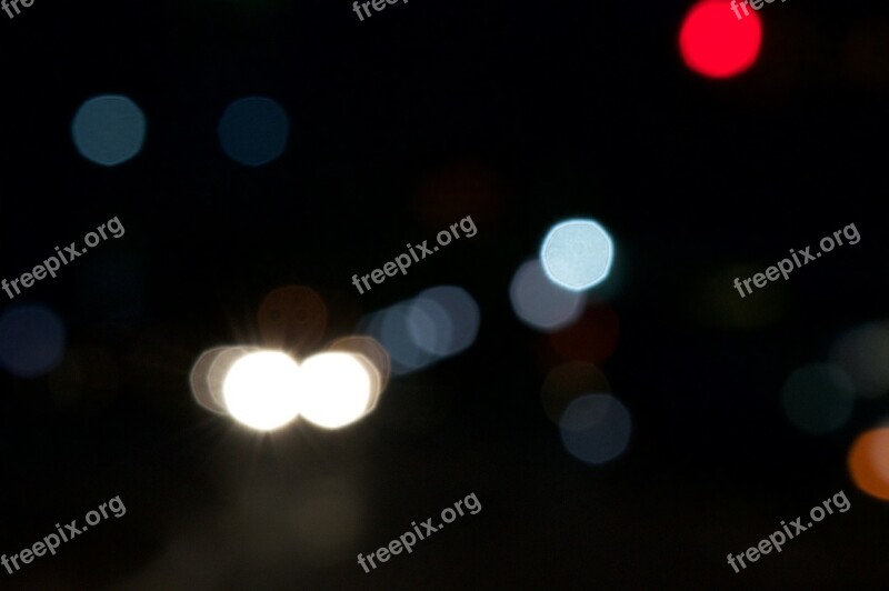 Bokeh Background City Lights Abstract Blurred