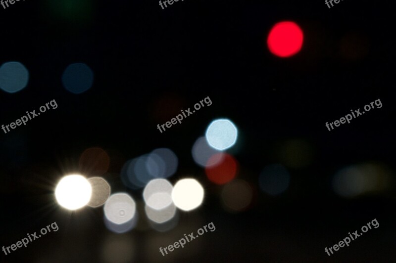 Bokeh Background City Lights Abstract Blurred