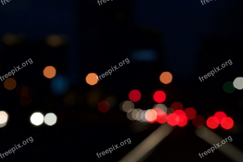 Bokeh Background City Lights Abstract Blurred