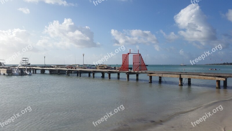 Aruba Island Caribbean Beach Pier