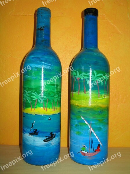 Small Business Bottle Painting Paint Handmade