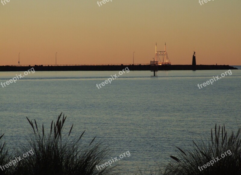 Sunset Devonport Tasmania Australia Calm Coast