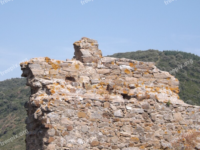 Stone Wall Fortifications France Rampart Medieval