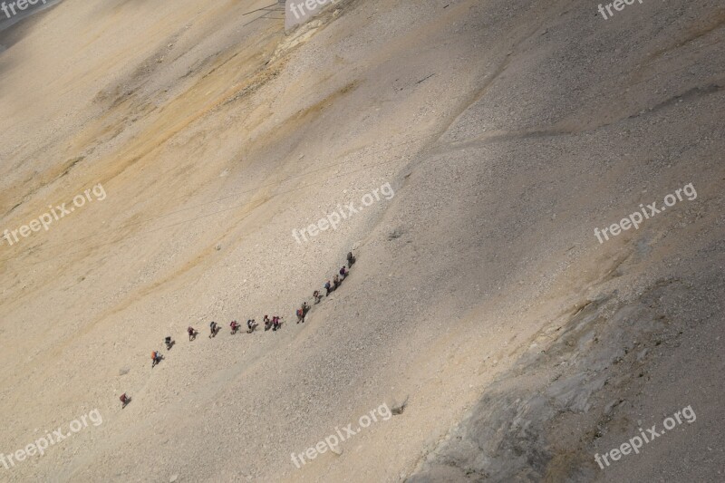 Mountaineer Zugspitze Mountaineering Rise Landscape