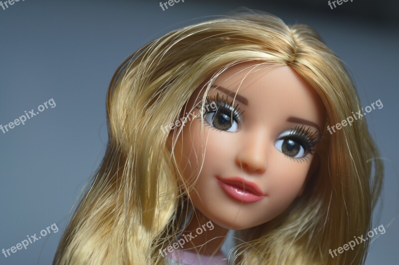 Face Doll Blonde Toy Head