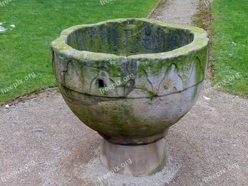 Verden Of All Dom Courtyard Baptismal Font Historically