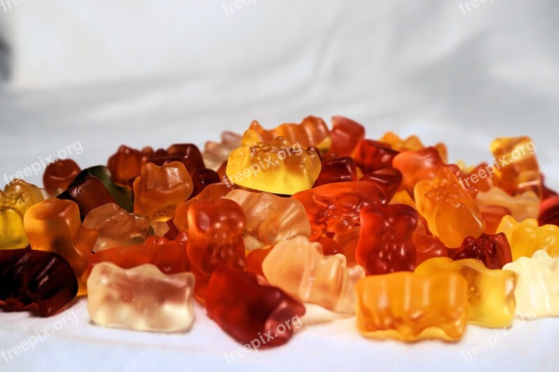 Gummibärchen Colorful Sweet Gummi Bears Gelatin