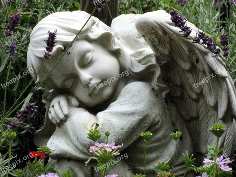 Cherub Cemetery Angel Mourning Statue