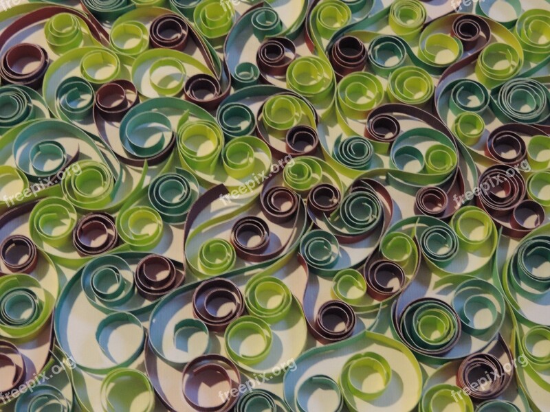 Paper Swirls Color Green Purple